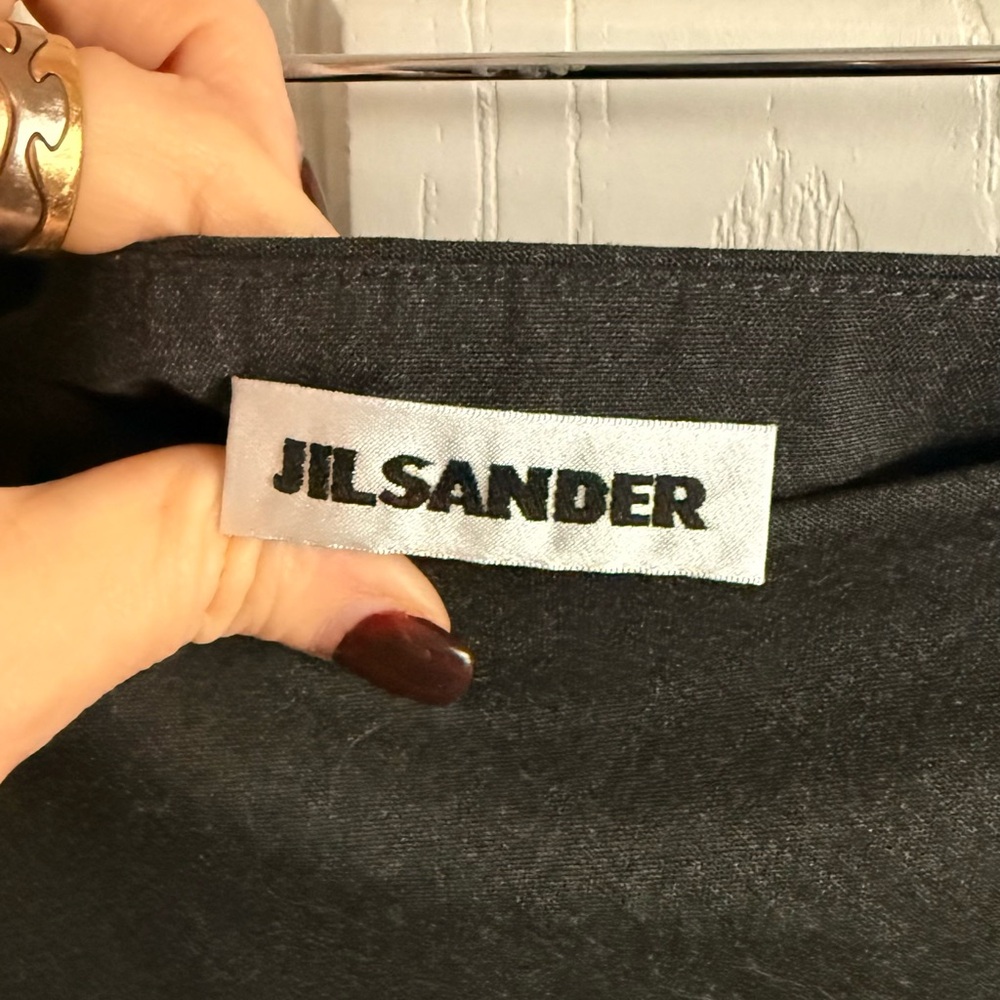Jil Sander charcoal A-Line Skirt midi - Picture 2 of 4